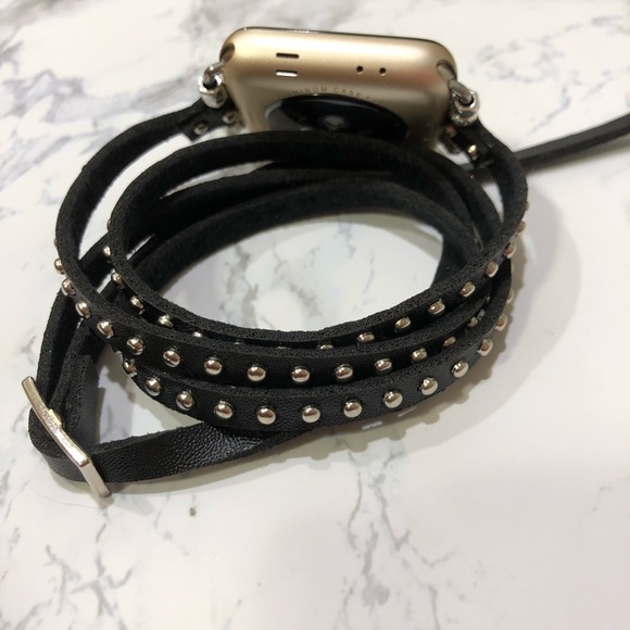 {LENNON}  Apple Watch Band Wrap leather studded - Picture 6 of 8